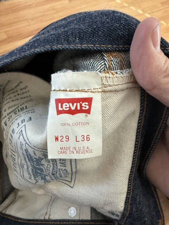 Levi's Vintage Clothing LVC 1993 Deadstock Valencia Street Selvedge Denim 29/34 - Picture 11 of 16